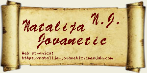 Natalija Jovanetić vizit kartica